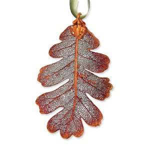  Iridescent Copper Dipped Oak Decorative Leaf Jewelry