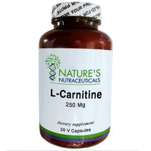 Natures Nutraceuticals L carnitine 250 Mg Vegetarian Capsules, 30 