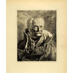 1920 Photogravure Adolph Menzel Art German General 