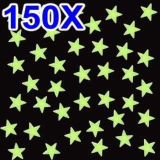 150X GLOW IN THE DARK STARS PLASTIC BABY ROOM NURSERY GOOD GIFT FOR 