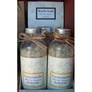 Bath Salt Set of 6 Camomile with Fine Fragrance. Each Bottle Is 500g 