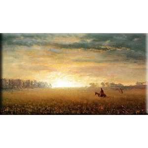 Sunset of the Prairies 30x17 Streched Canvas Art by Bierstadt, Albert