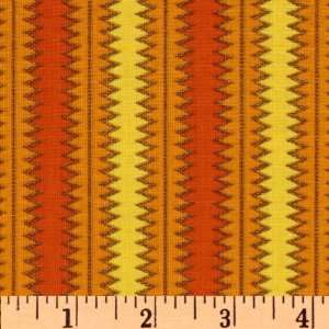  44 Wide Aldo To Zippy Zig Zag Stripe Orange Fabric By 
