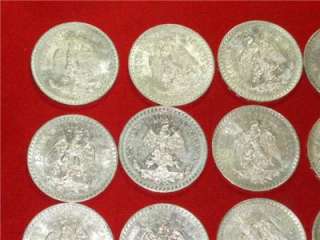 Group Lot of 20 Tweny Un Pesos Libertad .720 Silver Mexico City Circ 