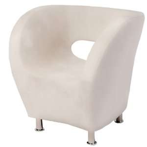  Salazar White Microfiber Chair
