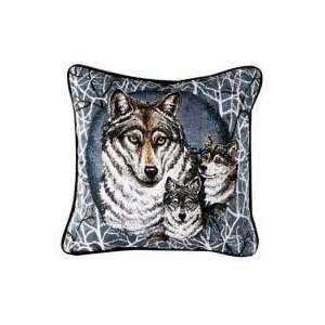   Wolf Pack Decorative Accent Throw Pillow 17 x 17