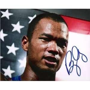  BRYAN CLAY (DECATHLETE OLYMPIC CHAMP)Signed 10x8 Color 