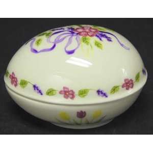  Lenox China Easter Occasions Giftware Egg Box W/ Lid Motif 