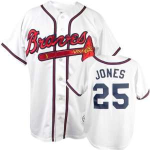  Atlanta Braves Andruw Jones Majestic Replica Home Youth 