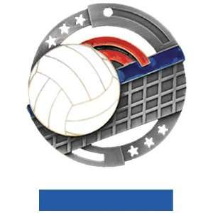  Custom Volleyball Color Medals M 545V SILVER MEDAL / BLUE 