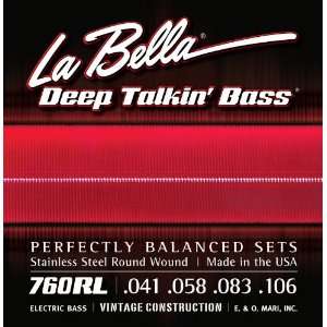 La Bella Electric Bass Guitar Deep Talkin Bass Light, .041   .106 