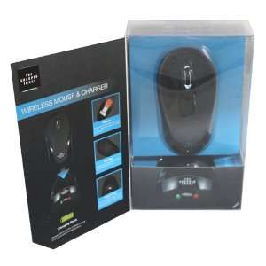 The Sharper Image Wireless Mouse & Charger 30 Foot Wireless Range 2.4 