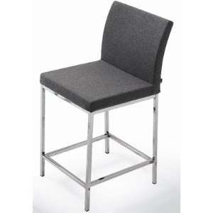  Aria Counter Chrome Chair Color Brown, Fabric 