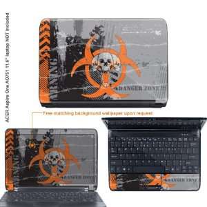 Protective Decal Skin Sticker for ACER Aspire AO751 11.6in Screen Case 