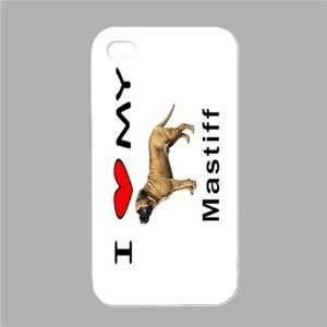  I Love My Mastiff White Iphone 4 and Iphone 4s Case 