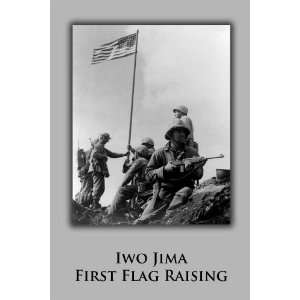 Iwo Jima, First Flag Raised   24x36 Poster