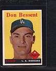 1956 TOPPS 184 DON BESSENT BROOKYN DODGER NM NM MT  