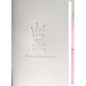  deluce design birthday princess letterpress greeting card 