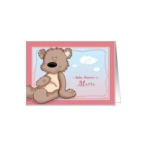  Marie   Teddy Bear Baby Shower Invitation Card Health 