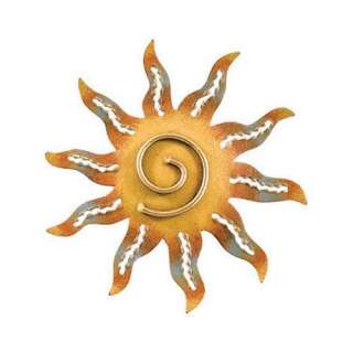 Bright Spiral Sun Metal Kitchen Office Magnet  