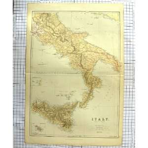  ANTIQUE MAP c1790 c1900 ITALY LIPARI MALTESE ISLANDS