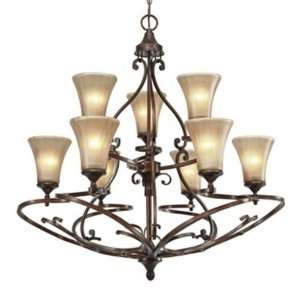   Light Chandelier Size H35.25 X W34 GL4002 9 RSB