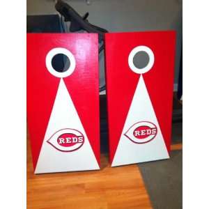  Cincinnati Reds New Cornhole Board Set, Bean Bag Toss Game 