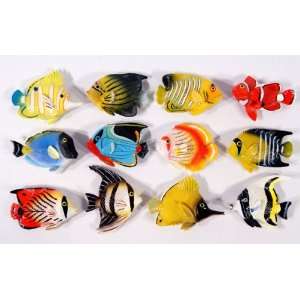  Wholesale Pack Handpainted Assorted Tropical Fish Magnet 