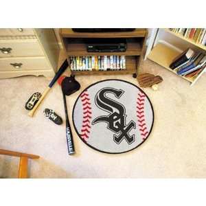   White Sox MLB Baseball Round Floor Mat (29)