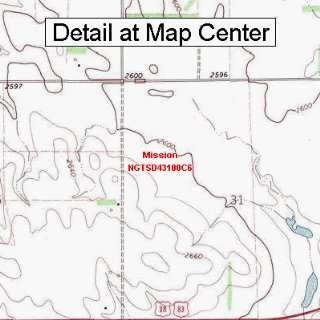   Topographic Quadrangle Map   Mission, South Dakota (Folded/Waterproof