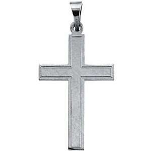   Cross Pendant In 14K White Gold   0.8 Grams GEMaffair Jewelry