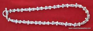 ethnic sterling silver chain necklace rajasthan handmad  