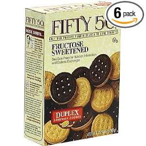 Fifty 50 Sandwich Cookies, Duplex, 7.25 Ounce Boxes (Pack of 6 