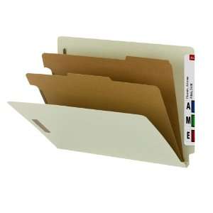 Recycled End Tab Classification Folder, 2 Dividers, 2 Inch Expansion 