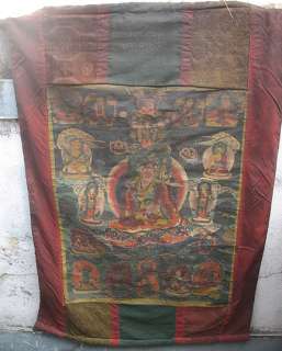 antique very old tibetan Guru Rinpoche thanka, nepal  