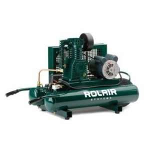  Rol Air 6820K17 A/D 2 hp Regulator & Gauges Dual Voltage Compressor 