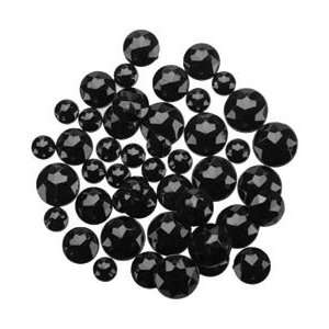 Blumenthal Lansing Favorite Findings Sew On Round Gems Black 47/Pkg 