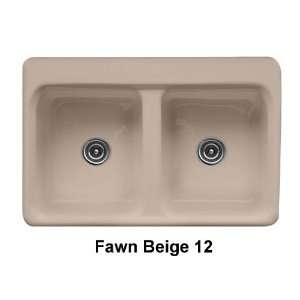  Beige Wickford Wickford 33x22 Double Bowl Self Rimming Kitchen Sink 