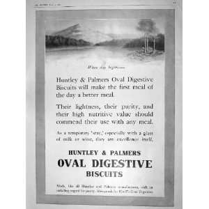    1909 ADVERTISEMENT OVAL DIGESTIVE BISCUITS HUNTLEY