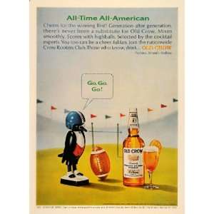   Football Kentucky Bourbon Whisky   Original Print Ad