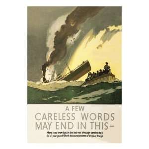  Few Careless Words May End in This by Norman Wilkinson 