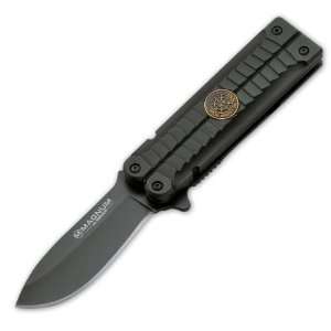  Black Papillon, Black Handle & Blade, Plain Sports 