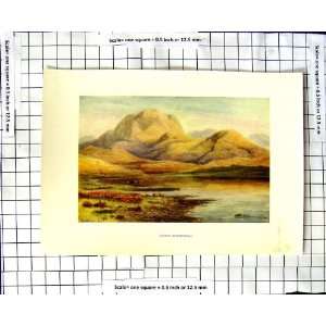  View Lough Breenbannia Hills C1850 C1930 Colour Print 