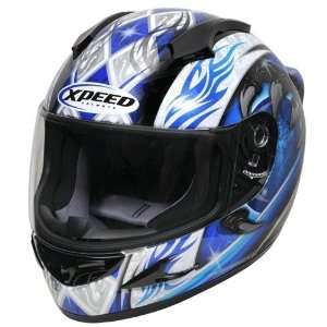  Xpeed Helmet XF 708 Eclipse Helmet (Blue, Large 