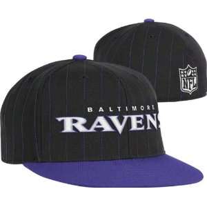  Baltimore Ravens Flex Hat Pinstripe Flat Brim Flex Hat 