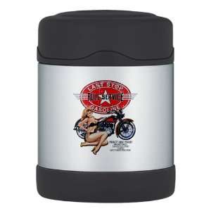 Thermos Food Jar Last Stop Full Service Gasoline Motorcycle Girl