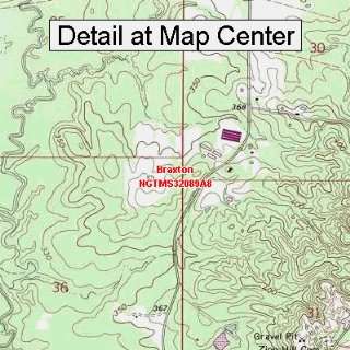  USGS Topographic Quadrangle Map   Braxton, Mississippi 