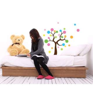 Polka Dot Magic Tree Wall Decor Sticker Removable Decal  