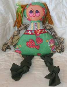 VTG KNOTTY GIRL Plush Doll Lisa Drumm Folk Art Rag NWT  