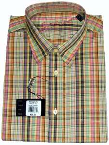   Uomo NWT L 100% Cotton Long Sleeve Mens Dress Shirt Plaids  